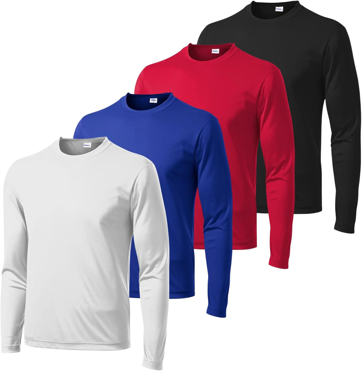 Men's Big & Tall Long Sleeve Shirt, 4-Pack