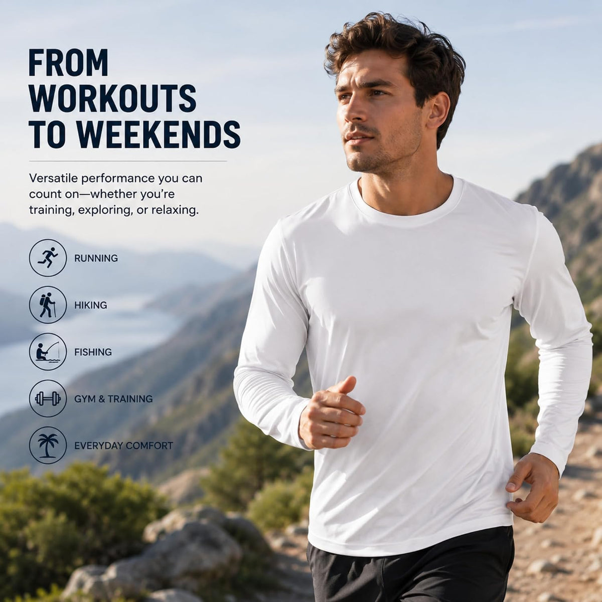 Men's Big & Tall Long Sleeve Shirt, 4-Pack