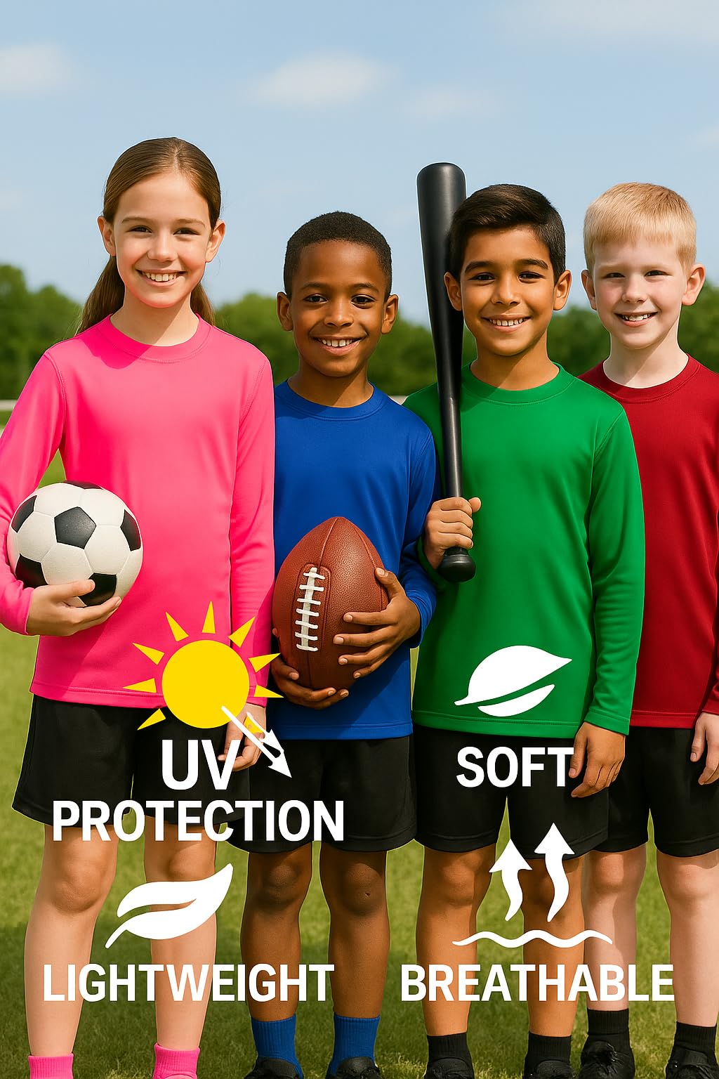 Kids' Long Sleeve Athletic Shirt
